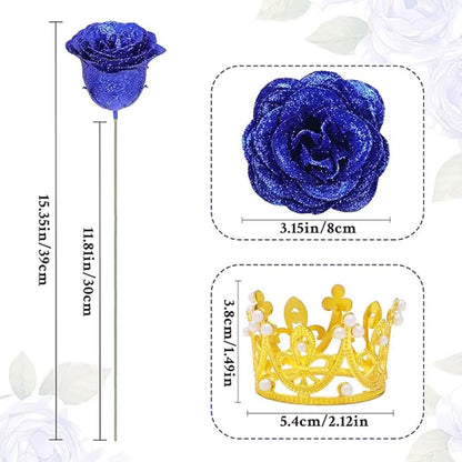 24PCS DIY Fake Roses with Golden Butterflies Artificial Rose Home&Room Decor for Wedding Valentine'S Day Mother'S Day
